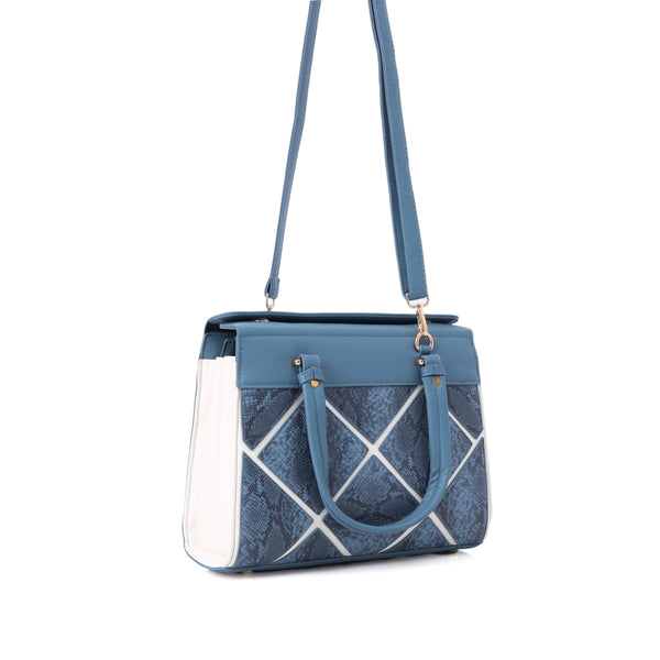 Pacific Blue Croco Chic Secure Bag