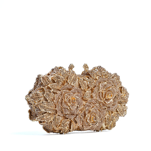 Champagne Royal Flowers Clutch