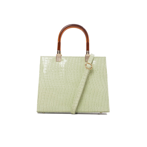 Tea Green Candy Bag With Acrylic Handle