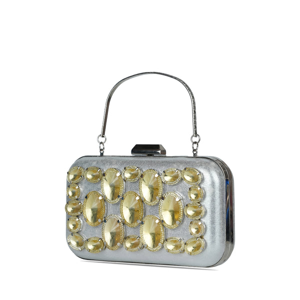 Silver Stonish Clutch
