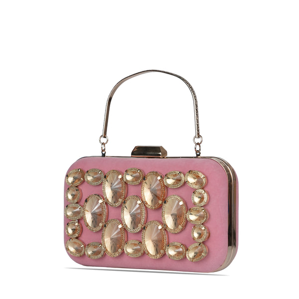Pink Stonish Clutch