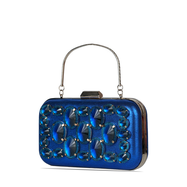 Royal Blue Stonish Clutch