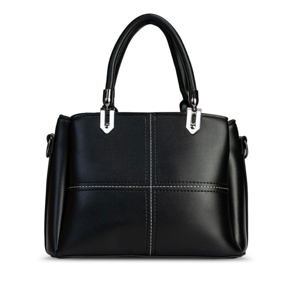 Black Triple Pocket Hand Bag