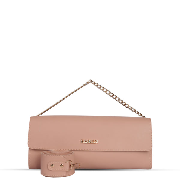 Baby Pink Long Saddle Bag