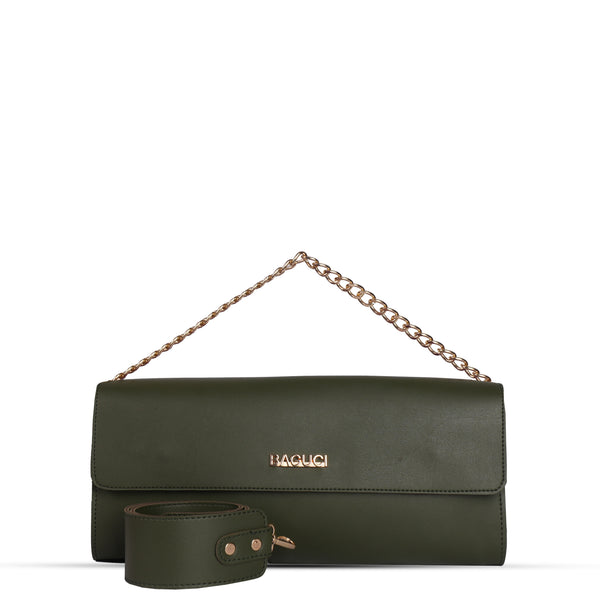 Dark Green Long Saddle Bag