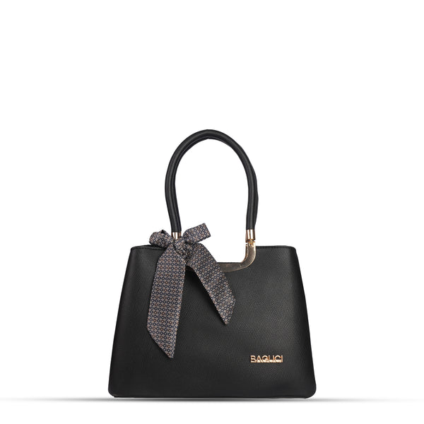 Black Three Compartment Satchel bag