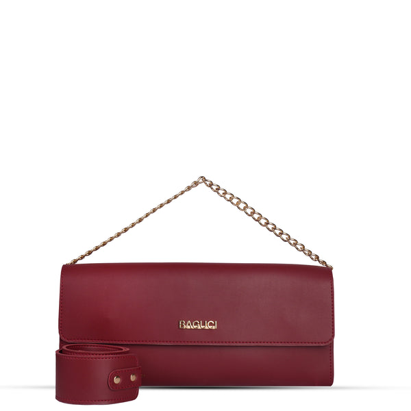 Maroon Long Saddle Bag