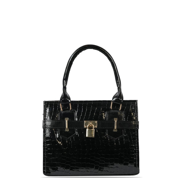 Black Shine Lock Bag