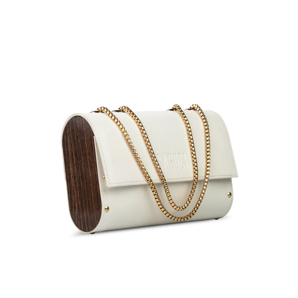 Creamy Wooden Bag