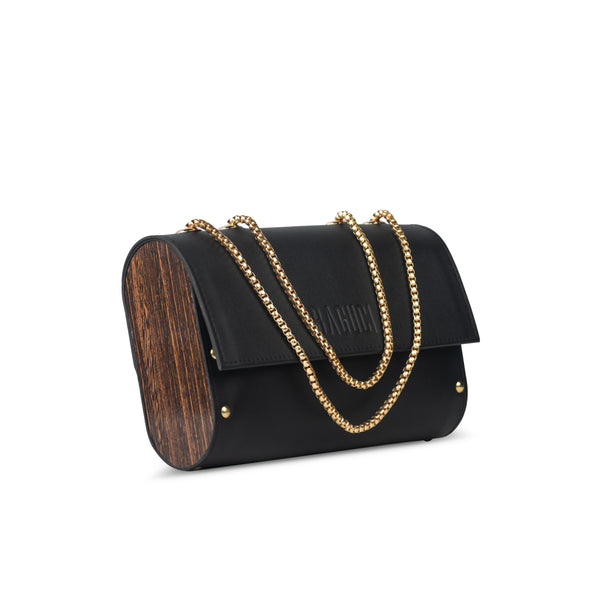 Black Wooden Bag