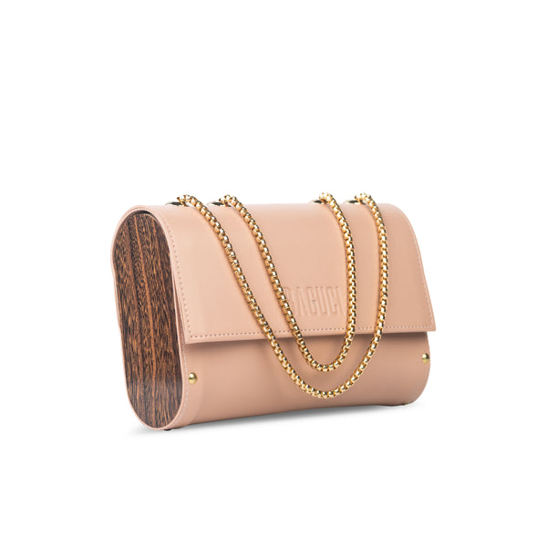 Baby Pink Wooden Bag