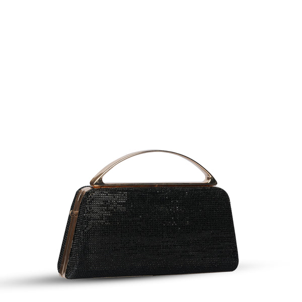 Black Top Handle Bridal Clutch