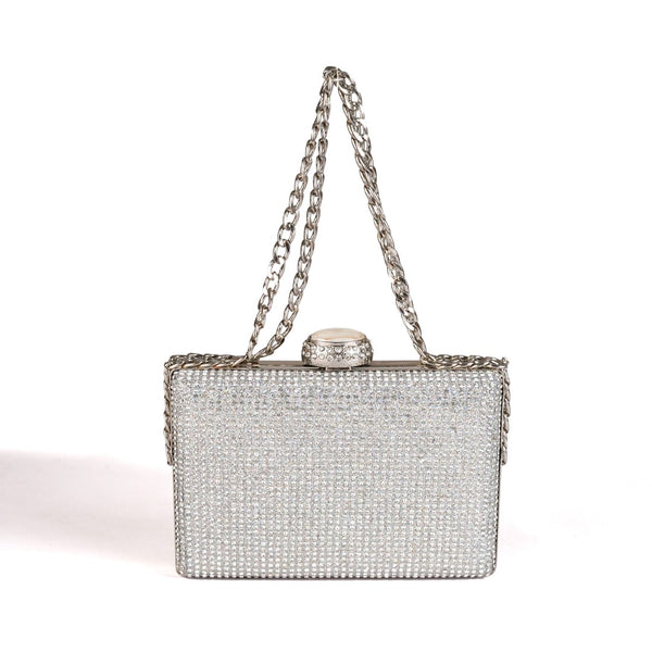 Silver Bridal Small Clutch