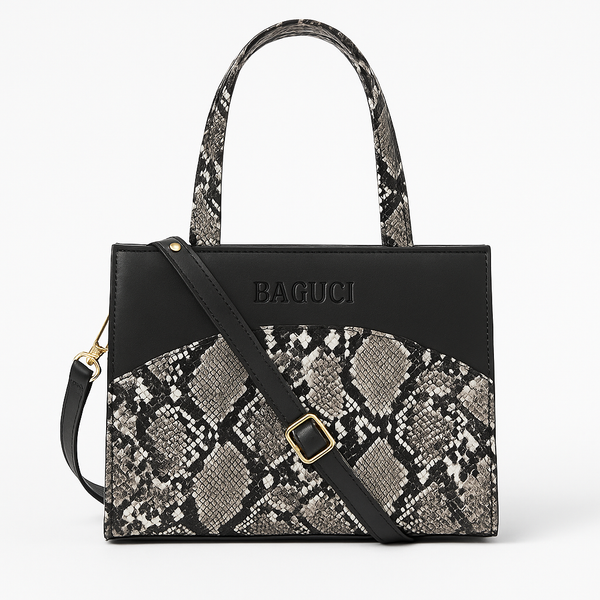 Black Snake Croco handbag