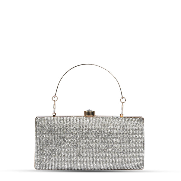 Silver Bridal Handle Clutch